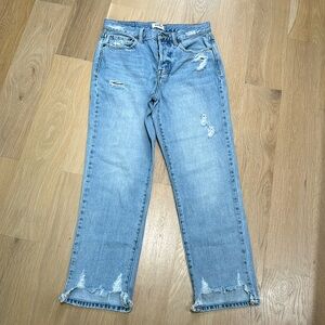 Pistola size 28 button fly distressed jeans!  Worn once